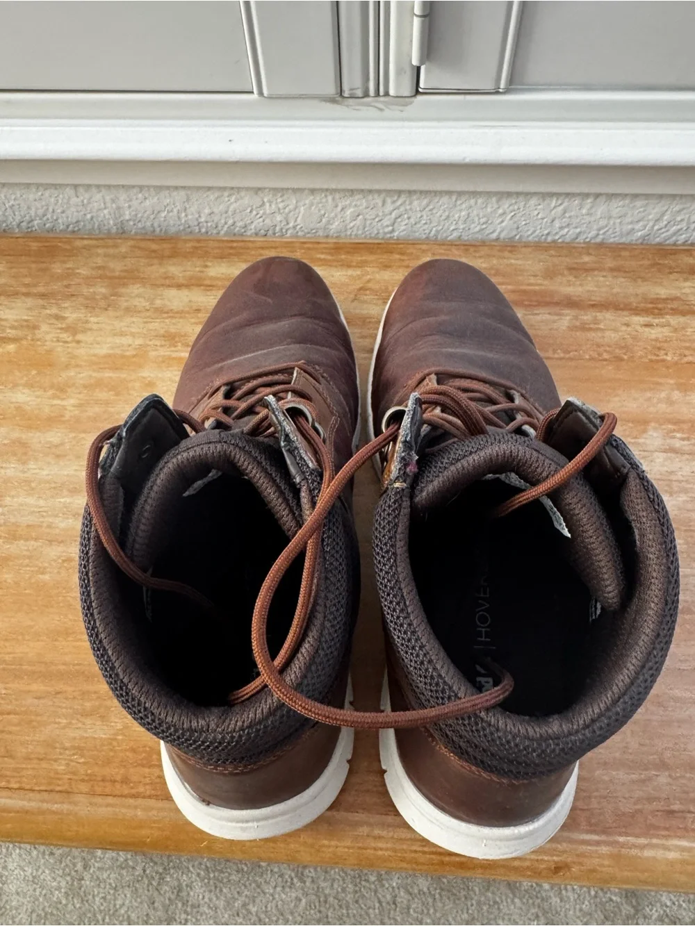 Timberland Brown Leather Chukka Boots with White Sole